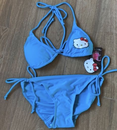 Aesthetic Bathing Suits Grunge, Cute Bathing Suits Hello Kitty, Sanrio Bathing Suit, Hello Kitty Swimming Suit, Aestethic Bikinis Goth, Sanrio Swimsuit, Grunge Bathing Suits, Cute Bathing Suits Aesthetic, Y2k Bathing Suit