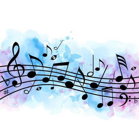 Music background with notes and blue watercolor texture. Abstract vector music b #Sponsored , #sponsored, #AD, #notes, #Music, #vector, #blue Texture Music, Music Notes Drawing, Music Notes Background, Music Notes Art, Music Background, Music Tattoo Designs, Music Drawings, Music Illustration, Music Backgrounds