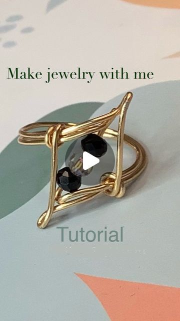 make jewelry with me on Instagram: "In this tutorial, I’ll show you how to create your own handmade ring.  Material: 
30cm/1mm jewellery( cooper)wire

Crystal pearl 3mm#wirewrapping #jewelry #jewellery #diy #handmade #business #hobby#women" Wire Ring Jewelry, Wire Wrapping Rings Tutorial, Wire Pendant Diy Simple, Modern Twist Wire Wrapped Rings For Gifts, Wire Rings Diy, Ring Wire Wrapping, Wire Weaving Patterns, Adjustable Wire Wrapped Rose Gold Ring, Gold Wire Wrapped Pearl Ring Gift