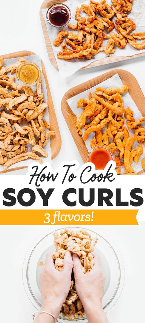 Protein Entrees, Soy Curls Recipes, Chicken Substitute, Soy Curls, Tempeh Recipes, Vegetarian Chicken, Recipes Learn, Full Recipes, Soy Recipes