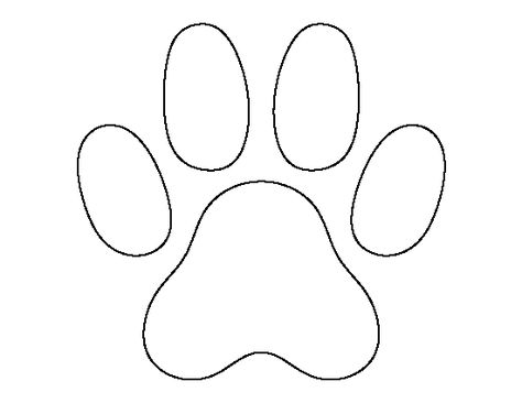 Cat paw print pattern. Use the printable outline for crafts, creating stencils, scrapbooking, and more. Free PDF template to download and print at http://patternuniverse.com/download/cat-paw-print-pattern/ Cat Paw Silhouette, Cat Paw Embroidery, Cat Paw Outline, Paw Print Outline Tattoo, Paw Print Template, Paw Template, Cat Paw Pattern, Printable Outline, Paw Print Pattern