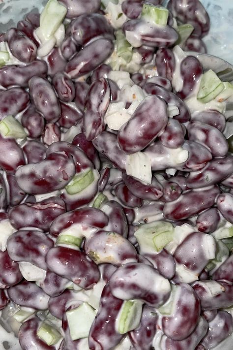 Bean Salad Recipes Easy, Red Bean Salad, Kidney Bean Salad, Recipes With Kidney Beans, Celery Salad, Vegetable Dips, Salad Inspiration, Kidney Bean, Fresh Salad Recipes