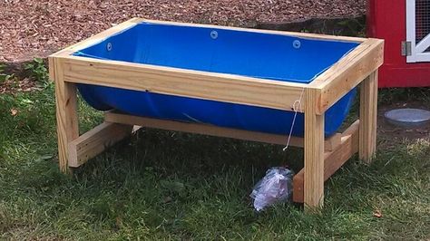 Cow Feeding Trough, Diy Water Trough For Animals, Cattle Feed Trough Ideas, Water Trough For Goats, Livestock Water Trough Ideas, Livestock Wash Rack, Horse Water Trough Ideas, Diy Feed Trough, Pig Water Trough