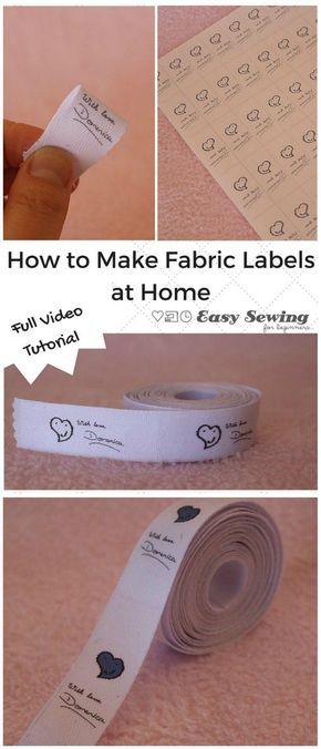 How to make your own custom labels at home using transfer paper, your printer, an iron and twill tape.  Makes create labels to add to your own bags and clothing projects.  With video tutorial too. How To Make Tags For Clothes, Agenda Scrapbook, Branding Labels, Scrapbook Notebook, Clothing Projects, Bag Tutorials, Create Labels, Sewing Labels, Diy Labels