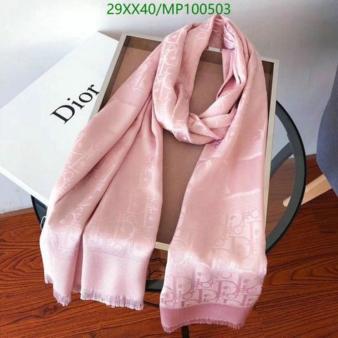 Scarf Aesthetic, Dior Outfit, Dior Scarf, Wrap Fashion, Kawaii Clothes Goth, Luxury Brand Logo, Louis Vuitton Gucci, Branded Scarves, Pink Scarf