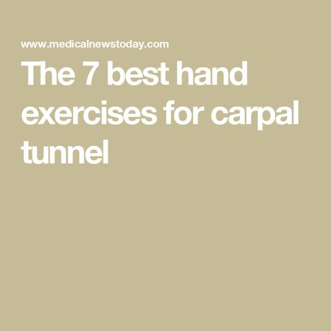 The 7 best hand exercises for carpal tunnel Exercises For Carpal Tunnel, Carpal Tunnel Exercises, Carpel Tunnel, Warm Up Stretches, Median Nerve, Forearm Muscles, Hand Exercises, Inner Forearm, Neurological Disorders