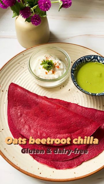 Oats Chilla Recipe, Beetroot Chilla, Beetroot Breakfast, Golden Oats, Boiled Beets, Roasted Oats, Instant Breakfast Recipe, Quick And Healthy Breakfast, Instant Breakfast