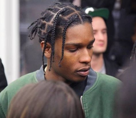 Asap Rocky Hair, Asap Rocky Braids, Scott Travis, New Braided Hairstyles, Hairstyles Styles, Hairstyle Names, Shorter Hair, Men Haircut, Black Men Hairstyles