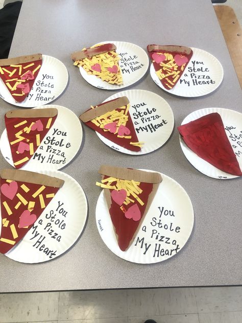 Valentines Day Crafts Eyfs, Heart Crafts Kindergarten, Valentines Childrens Crafts, Valentine Day Craft Ideas For Preschool, V Day Activities For Kids, You Have A Pizza My Heart Craft, Valentine’s Day Party Toddlers, Valentines Day Pre K Crafts, Valentines Toddlers Craft