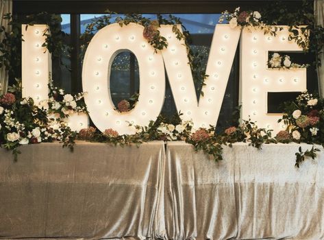 Marquis Letters Wedding, Marquee Letters Engagement Party, Bridal Shower Marquee Letters, Marquee Letters With Flowers, Prom Marquee Letters, Marquee Letters Decor, Floral Marquee Letters, Barcelona Wedding, Festival Inspo