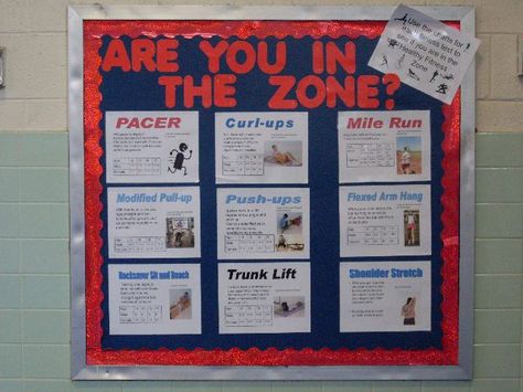 Are You In The Zone? Image Middle School Pe, Physical Education Bulletin Boards, Pe Classroom, Pe Bulletin Boards, Education Bulletin Boards, Pe Board, Health Bulletin Boards, Elementary Physical Education, Physical Education Lessons