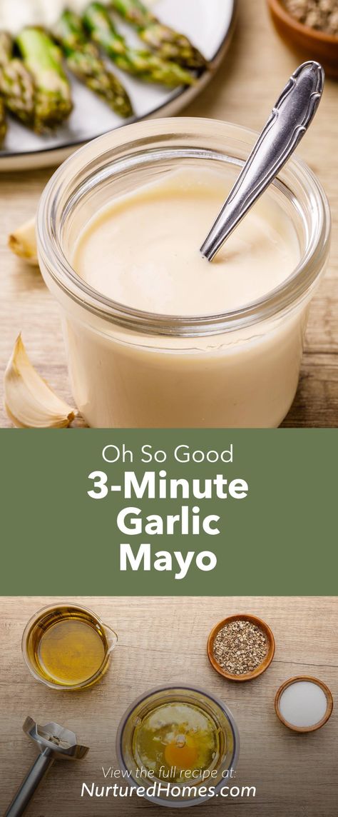 How To Make Garlic Mayo, Garlic Mayonnaise Recipe, Garlic Mayo Recipe, Garlic Mayo Sauce, Freezing Produce, Diy Condiments, Garlic Mayonnaise, Lebanese Garlic Sauce, Homemade Mayonnaise Recipe