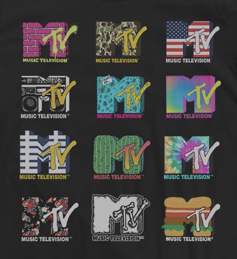 Mtv Wallpaper Aesthetic, Mtv Aesthetic 2000s, 2000 Rock Aesthetic, Mtv Wallpaper, Mtv Poster, Mtv Aesthetic, 2000s Mtv, 90s Typography, Hiphop Logo