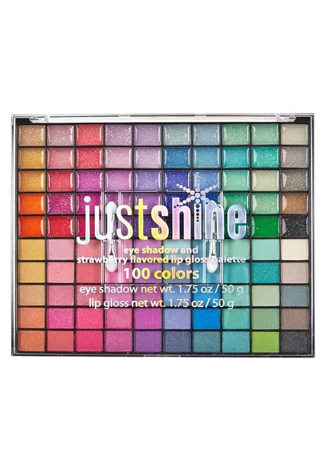 Just Shine 100 Piece Makeup Palette (original price, $14.90) available at #Justice Justice Makeup, Claire's Makeup, Shine Makeup, Makeup Kit For Kids, Alat Makeup, Unicorn Fashion, Shop Justice, Kids Makeup, Skin Products