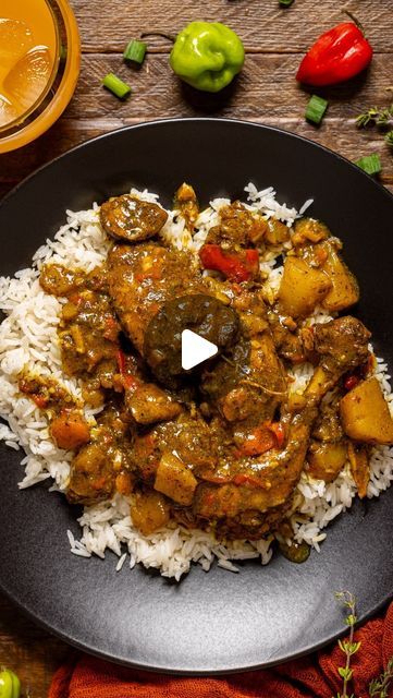 Shanika Graham-White on Instagram: "For me, it’s always big tunes + good food. And this Authentic Jamaican Curry Chicken is forever at the top of my list. 😬 Ya’ll have been waiting for this one to drop——-so enjoy. 🖤🔥🇯🇲  FOLLOW @orchidsnsweettea_ for more deliciousness‼️  YOUR GROCERY LIST:  🔥Chicken. You can use a mixture of thighs, wings, and drumsticks, just remove the skin first. See further below for other meats that work really well with curry also! 🔥Browning sauce. This is optional, but adds nice color to your chicken and helps to enhance flavor of this dish. Always @gracefoodsusa . Traditionally, you can “burn brown sugar” to create a caramelized sauce to brown your chicken as well. 🔥Dried herbs and spices. I love to season my dishes in “layers” which means that marinating y Onion Substitute, Curries Recipes, Browning Sauce, Jamaican Curry Chicken, Barbacoa Recipe, Jamaican Curry, Best Curry, Jamaican Dishes, Jamaican Food