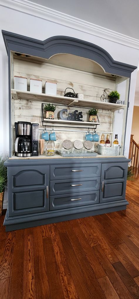 Coffee Cabinet, He Is The One, Diy Coffee Bar, Coffee Bars In Kitchen, Coffee Nook, Coffee Bar Home, Diy Furniture Renovation, Coffee Corner, My Hubby