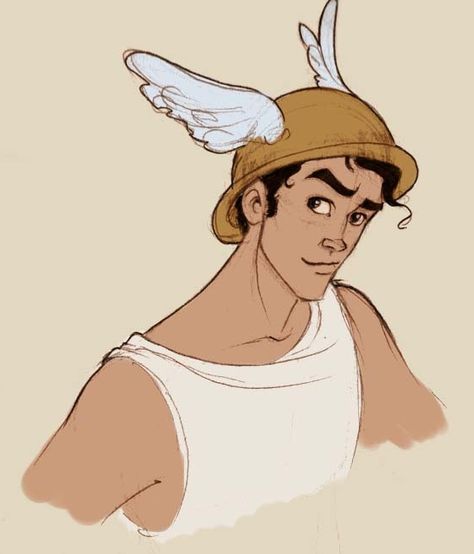 God Drawing Easy, Roman Cartoon, Hermes Mythology, Mythology Drawing, Hermes God, Greek Mythology Stories, God Drawing, Greek Memes, Greek Mythology Gods