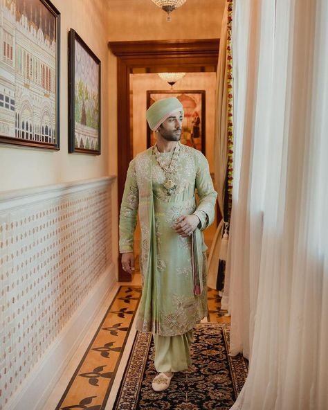 Pulkit Samrat's Wedding Look Book❤ @kriti.kharbanda @pulkitsamrat Outfits: @anamikakhanna.in Follow @wishnwed for more such celebrity wedding photos #Pulkitsamrat #pulkitsamrat #kritikharbanda #bolllywood #groomoutfits #indiangroom #saree #bollywoodshaadi #bollywoodfashion #haldioutfits #haldidress #trending #couplegoals #wishnwed #indianweddings #weddingplanning #customizedkaleeras #kaleerein #groomsherwani #groommehendi #groomweddingoutfits #groompose [ kriti Kharbanda, Pulkit Samrat... Chooda Ceremony, Groom Haldi, Groom Outfit Inspiration, Pulkit Samrat, Ceremony Outfit, Celebrity Wedding Photos, Haldi Dress, Groom Dress Men, Wedding Outfits For Groom