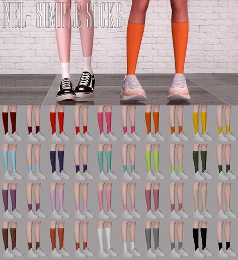 Sims 4 Accessories Cc, Shoe References, Long White Socks, Sims 4 Nails, Sims 4 Traits, Rare Clothing, Sims 4 Body Mods, Ruffled Socks, Tumblr Sims 4