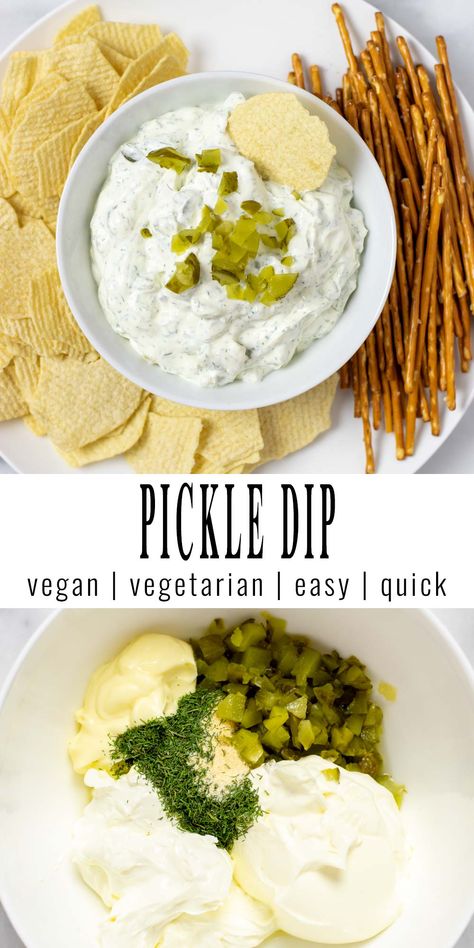 Dill Pickle Dip With Cottage Cheese, Cottage Cheese Dill Pickle Dip, Cottage Cheese And Pickles, Cottage Cheese Pickle Dip, Cottage Cheese Dill Dip, Reunion Recipes, Dill Pickle Dip Recipe, Pickle Dip Recipe, Vegan Dip Recipes