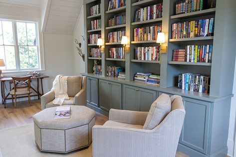 Lakeside Getaway | Lake House Interior Design | OP Jenkins Furniture House Interior Library, New England Lake House, Lake House Interior Design, Lake House Design, Interior Library, Lake House Interior, Open Living Area, House Interior Design, Lakefront Homes