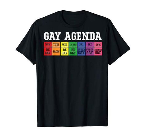 Hilarious!! #gaypride #LGBTQ Amazon.com: Mens Gay Agenda T-Shirt Pride Love LGBT Tee: Clothing Pride Love, Pride Shirts, Shirts For Men, Human Rights, T Shirt, Design