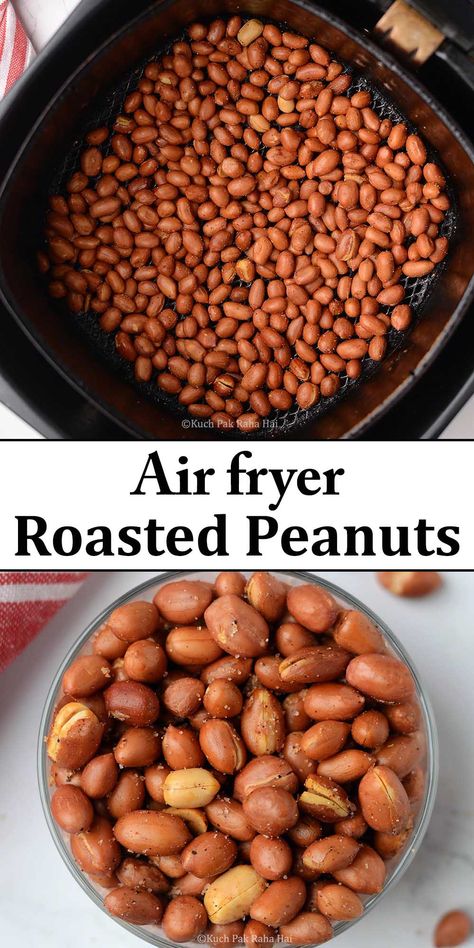 Air fryer Peanuts | Roasted Peanuts Roasted Garlic Peanuts Recipe, Air Fryer Roasted Peanuts Recipe, Raw Peanuts How To Cook, Roasting Peanuts In Air Fryer, Raw Spanish Peanuts Recipes, Raw Peanuts Recipes, Fried Peanuts Recipe, Peanut Recipes Snacks, Sout Happies