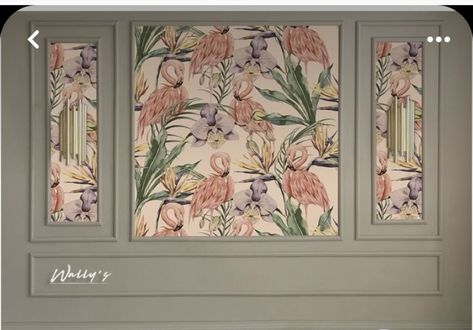 Wallpaper Panels Framed, Framed Wallpaper Panels, Framed Wallpaper, Wall Trim, Bedroom Panel, Living Room Design Decor, Wall Molding, Wallpaper Decor, Wallpaper Bedroom