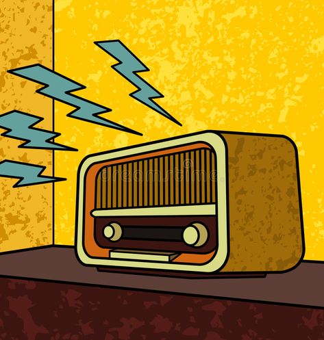 Retro radio. Vector illustration of vintage radio. More retro images in my portf , #SPONSORED, #Vector, #illustration, #Retro, #radio, #images #ad Radio Drawing, Retro Music Art, Radio Design, Retro Radios, Radio Vintage, Psy Art, Retro Radio, Pop Art Illustration, Retro Images