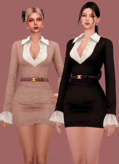 Posh Clothing, Female Office, Formal Wear Women, Sims 4 Dresses, Sims 4 Mm, Sims Hair, Sims 4 Mods Clothes, Model Outfits, Sims 4 Cc Finds