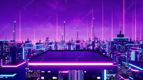 Rottmnt Visuals, Metaverse Wallpaper, Metaverse Background, Cyberpunk Background, Future Background, Rooftop View, Futuristic Cyberpunk, Best Facebook Cover Photos, New Retro Wave