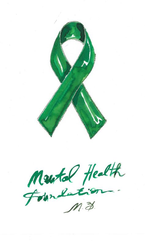 Mental Health Ribbon, The Green Ribbon, Twitter Cover Photo, Ib Art, Mental Health Awareness Week, Graphic Design Portfolio Inspiration, Group Project, Mental Health Day, Portfolio Inspiration