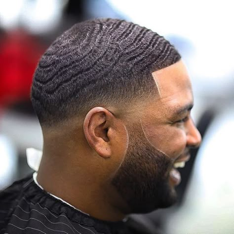 High Taper Waves, 180 Waves Men Fade, Drop Fade Waves, 360 Waves Men, Tapered Haircut Black, Black Fade Haircut, Black Man Haircut Fade, Temp Fade Haircut, 360 Waves Hair