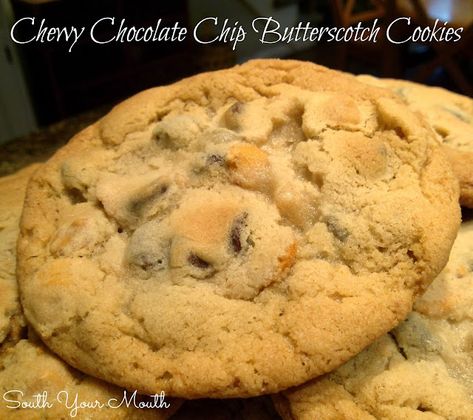 South Your Mouth: Chewy Chocolate Chip Butterscotch Cookies Chocolate Chip Butterscotch Cookies, South Your Mouth, Butterscotch Cookies, Special Cakes, Delectable Desserts, Chewy Chocolate Chip, Southern Food, Cookies Recipes, Cleaning Ideas