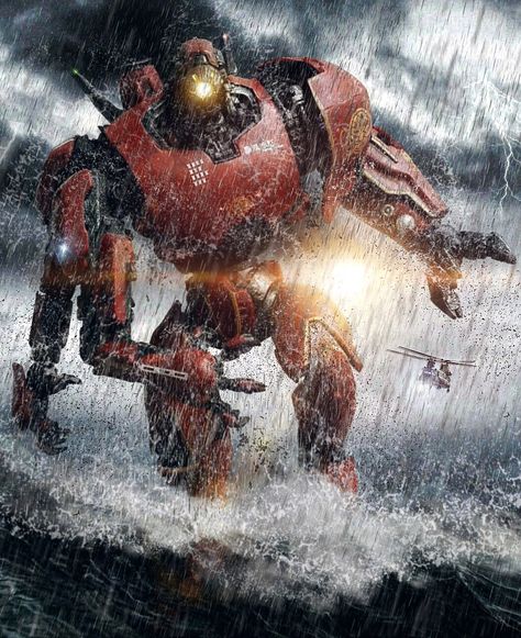 CRIMSON TYPHOON by Pacific Shatterdome. IG: pacific_shatterdome. Pacific Rim Crimson Typhoon, Crimson Typhoon Art, Crimson Typhoon, Mecha Tanks, Pacific Rim Jaeger, Big Robots, Godzilla Wallpaper, Giant Monsters, Pacific Rim