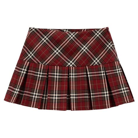 Red plaid skirt outfit