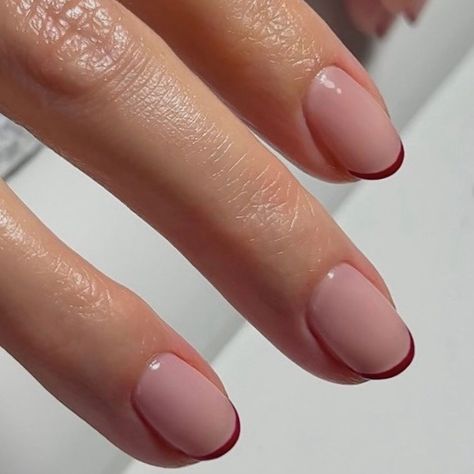 26 Short French Manicures That Will Convince You to Give Up Long Nails Simple French Short Nails, Mini French Nails Color, Short Natural Nail Manicure, French Woman Nails, Very Short Nails Manicure, French Split Tips Nails, How To Make French Manicure, Double French Tip Nails Short, French Manicure Shapes