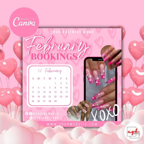 valenties Hair Salon Design, Booking Flyer, Hair Stylists, Neutral Nails, Hair Nails, Bible Quotes Prayer, Salon Design, Valentines Nails, Business Person