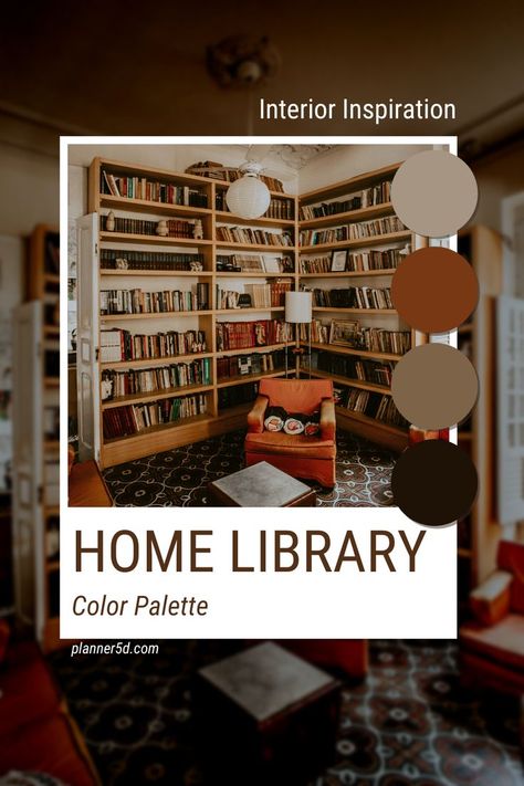 The color palette of the interior of the home library. The interior is warm tones with accents: white, gray, beige, caramel, brown. home library color balance Library Color Palette, Interior Design Competition, Easy Does It, Warm Interior, Good Color Combinations, Color Balance, Caramel Brown, Design Competitions, Home Library