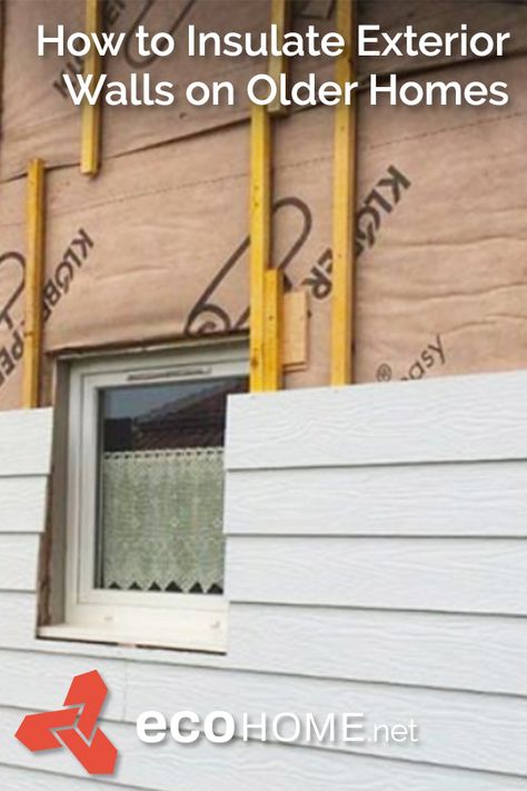 Exterior Insulation Retrofit, Diy Cladding Exterior, Wall Insulation Diy, Norse House, Diy Crawlspace, Insulating Basement Walls, Ductwork Installation, Homes In Canada, Exterior Wall Insulation