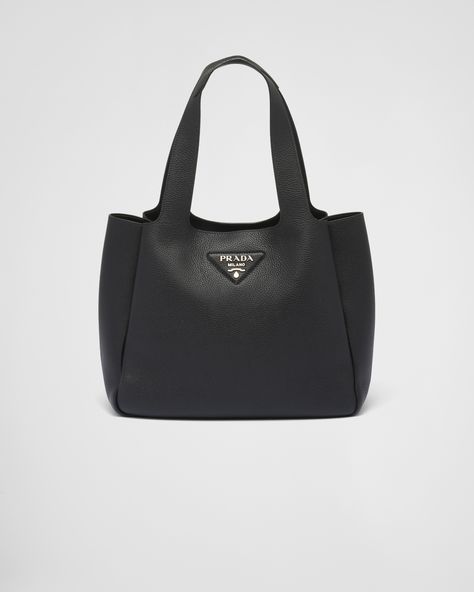 Black Leather tote | PRADA Mini Prada Bag, Prada Black Bag, Vintage Prada Bag, Prada Leather Tote, Prada Mini, Prada Tote Bag, Women's Totes, Luggage Bags Travel, Prada Logo