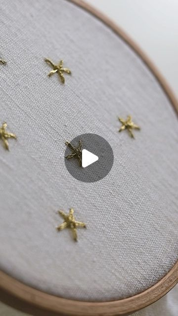 Anastasia | Hand embroidery on Instagram: "My lovely member, Christina, recently asked me how to embroider a little star to decorate the top of the Christmas tree. 🎄✨ I couldn’t resist and filmed a quick video tutorial on beautiful star stitch. I even took a risk and used Diamant thread for it – and wow, it was such a joy to embroider with!☺️ I’m uploading the full and detailed video tutorial to the Academy tonight, and I’ll be sharing it in our Secret Crafter’s Club newsletter on Thursday. 💌 If you’re not yet a part of our amazing club, you can join via the link in the bio or simply comment “club” below, and I’ll send you the link! 👌🏻" Christmas Hand Embroidery, Christmas Decorations Sewing, Simple Hand Embroidery Patterns, Winter Frost, Basic Embroidery Stitches, Hand Embroidery Tutorial, Embroidery Videos, Fabric Stars, Hand Embroidery Projects