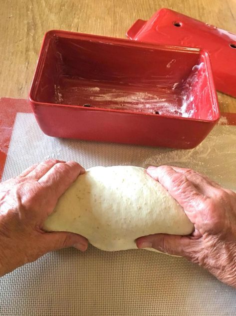 Emile Henry Bread Loaf Baker Recipes, Emile Henry Bakeware, White Sandwich Bread, French Bread Recipe, Emile Henry, Bread Baker, Bread Loaf, Loaf Recipes, Bread Making