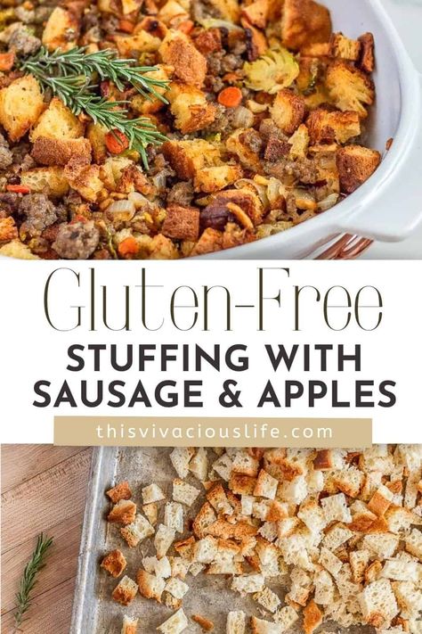 Gluten Free Stuffing Recipes, Sausage Cornbread Stuffing, Sausage Stuffing Recipe, Gluten Free Sausage, Gluten Free Thanksgiving Recipes, Gluten Free Stuffing, Gluten Free Cornbread, Gluten Free Thanksgiving, Thanksgiving Stuffing