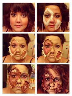 Special effects make up- The Look by Beth King Sfx Makeup Horror Zombies, Spx Makeup, Halloween Fx, Spfx Makeup, Monster Makeup, Horror Make-up, Cute Halloween Makeup, Effects Makeup, Special Makeup