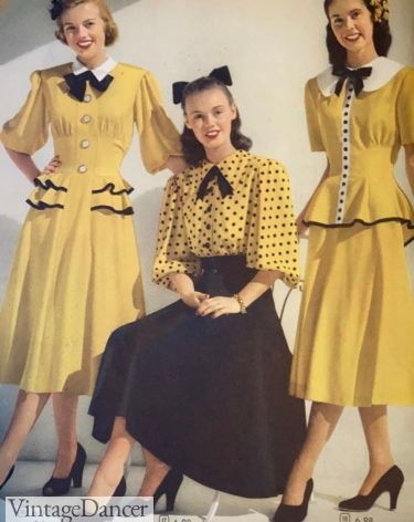 Vintage 1940s Dress Styles: Classic 40s Dresses Dresses 20s, Fashion 1940s Style, 1940s Fashion Dresses, Polka Dot Dresses, Vintage Polka Dot Dress, 40s Dress, Fashion 1940s, The 40s, 40s Fashion