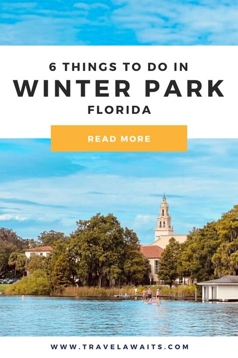 Visiting Winter Park, Florida? Here are six things to see and do while you're there. Orlando Florida Things To Do In December, Florida In The Winter, Florida In January, Winter Park Orlando Florida, Winter Park Florida Things To Do, Winter Park Florida, Winter Park Fl, Long Weekend Trips, Holiday Lights Display