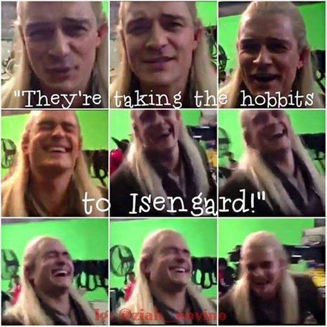 They Are Taking The Hobbits To Isengard, Taking The Hobbits To Isengard, Legolas Funny, Hobbit Cast, Orlando Bloom Legolas, Lotr Legolas, Legolas And Gimli, Lotr Elves, Lotr Funny