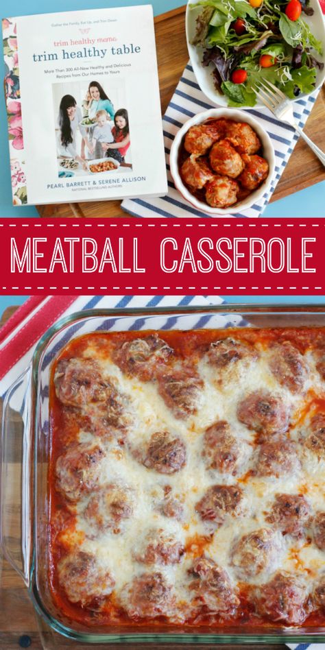 Trim Healthy Mama Recipes Dinner, Trim Healthy Mama Meal Plan, Trim Healthy Mama Dinner, Trim Healthy Mama Recipe, Meatball Casserole Recipe, Trim Healthy Recipes, Trim Healthy Mama Plan, Meatball Casserole, Trim Healthy Momma