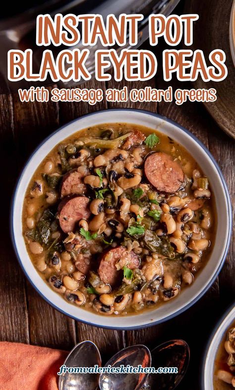 Black Eyed Peas In Pressure Cooker, Black Eye Pea Instant Pot Recipe, Black Eyed Peas Ninja Foodi, Instant Pot Black Eyed Pea Soup, Black Eye Peas With Smoked Sausage, Black Eye Pea And Collard Soup, Black Eyed Peas And Collard Greens Instant Pot, Black Eye Peas And Collards Soup, Black Eyed Pea Soup With Collard Greens And Sausage